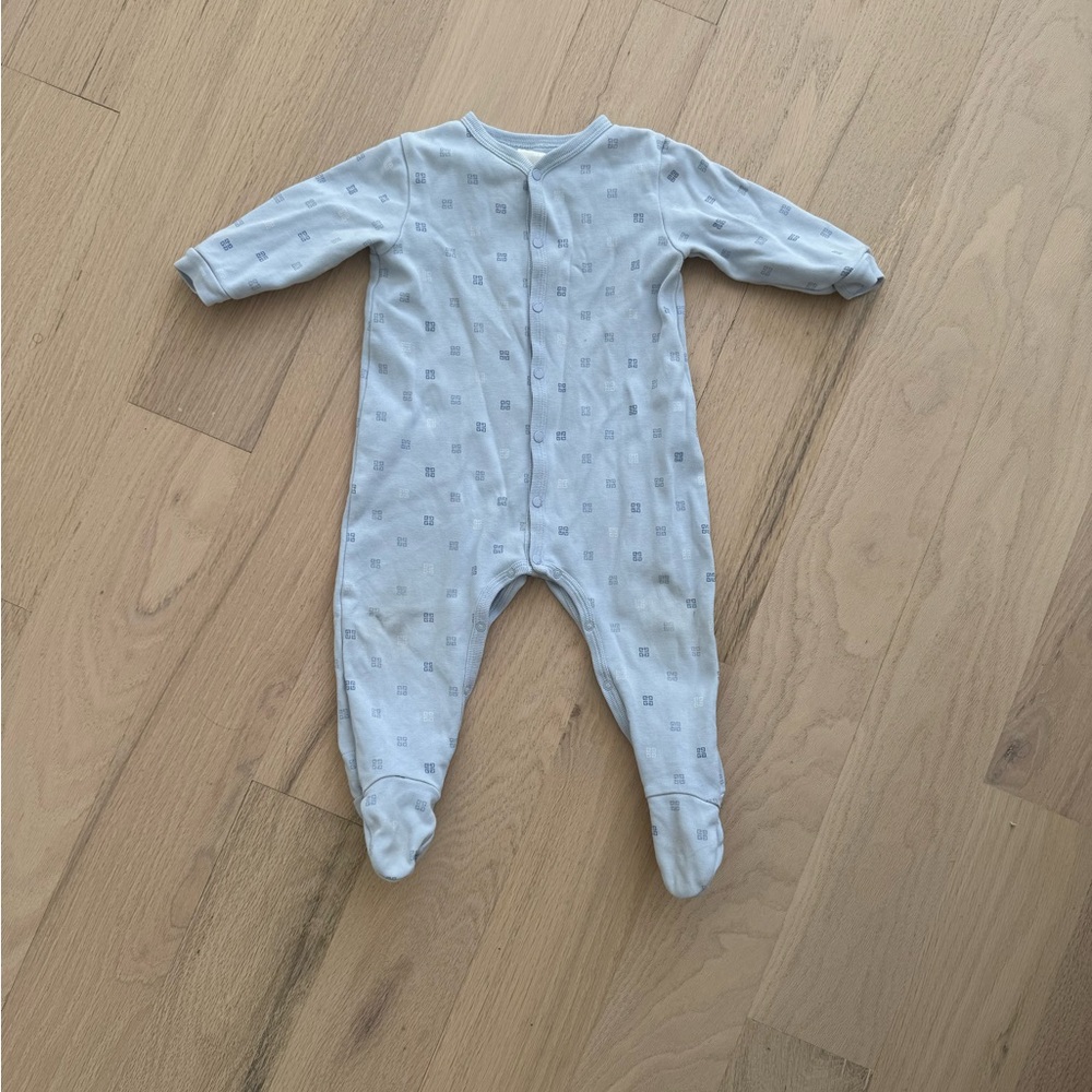 Givenchy Soft Blue Baby Footie Size 12m
